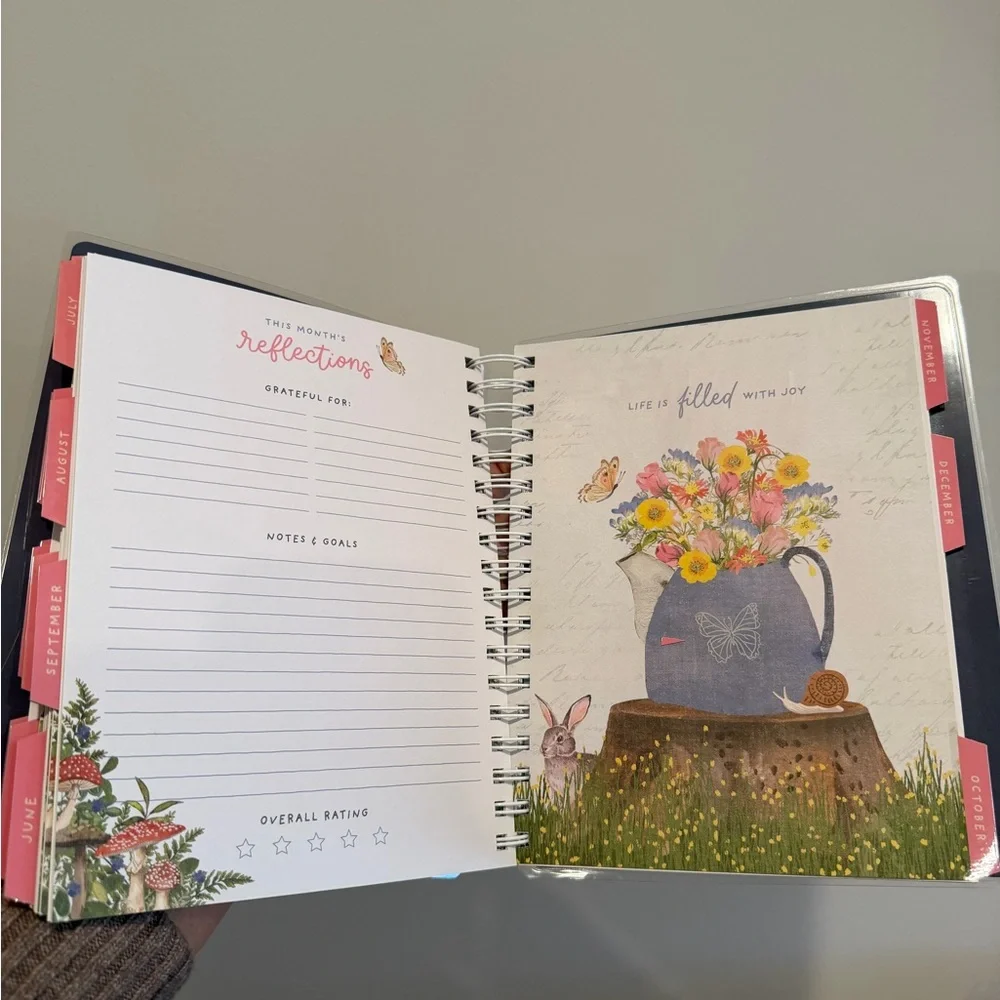 🌼Floral Spiral Planner/Agenda 2025-2026